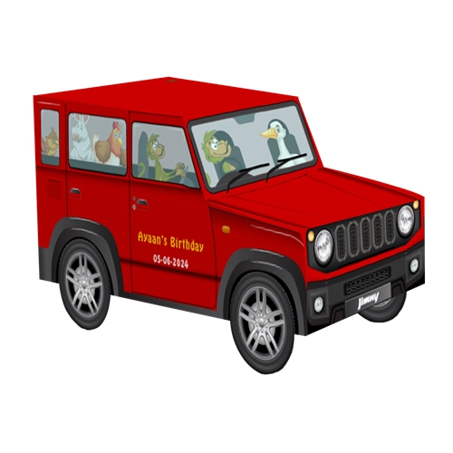 Large Sizzling Red Jimny SUV Shape Gift Box | Pack of 10 | Personalized or Plain